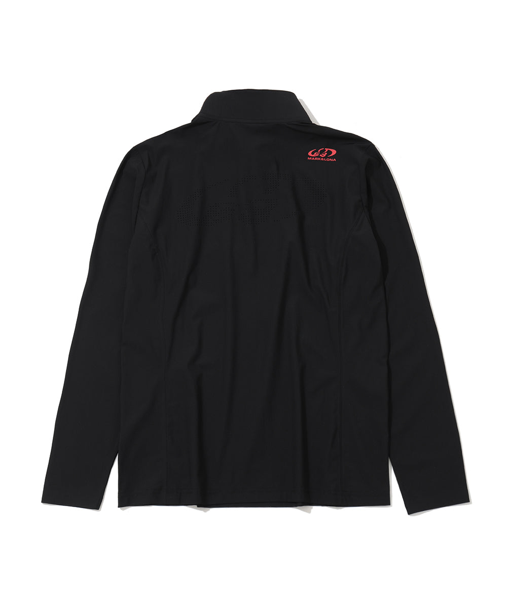 Axis Stand Zip Strech Pique Shirt | MEN