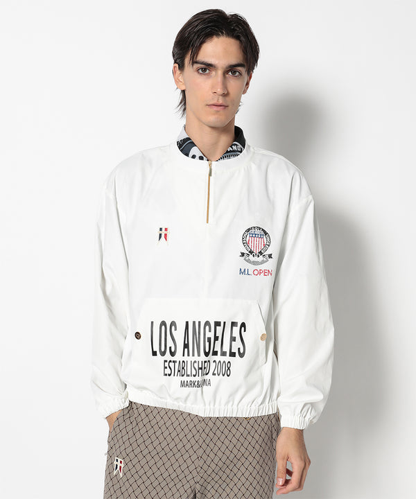 モデル:身長187cm,チェスト93cm,ウエスト78cm,ヒップ93cm,着用サイズL