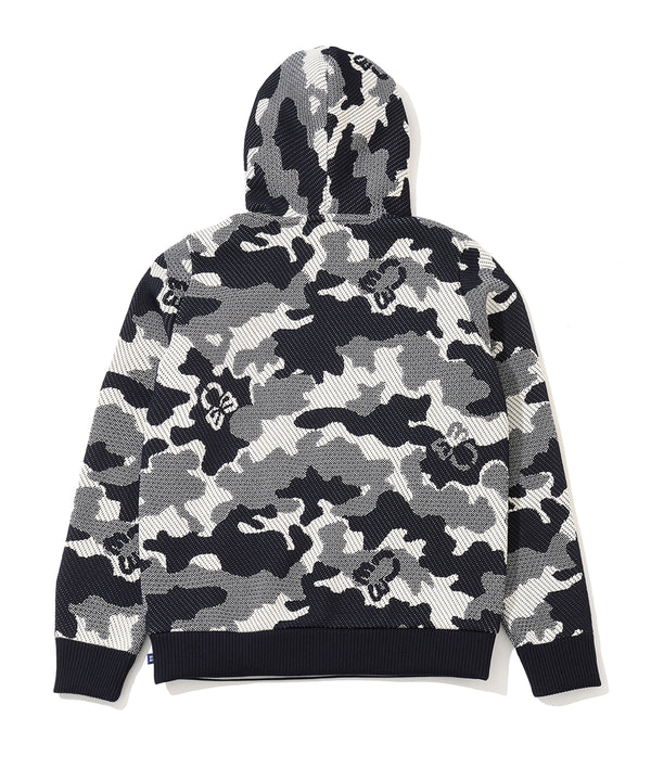 Mercury Camo Jacquard Knit Hoodie | WOMEN