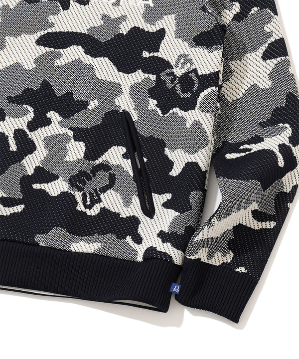 Mercury Camo Jacquard Knit Hoodie | WOMEN