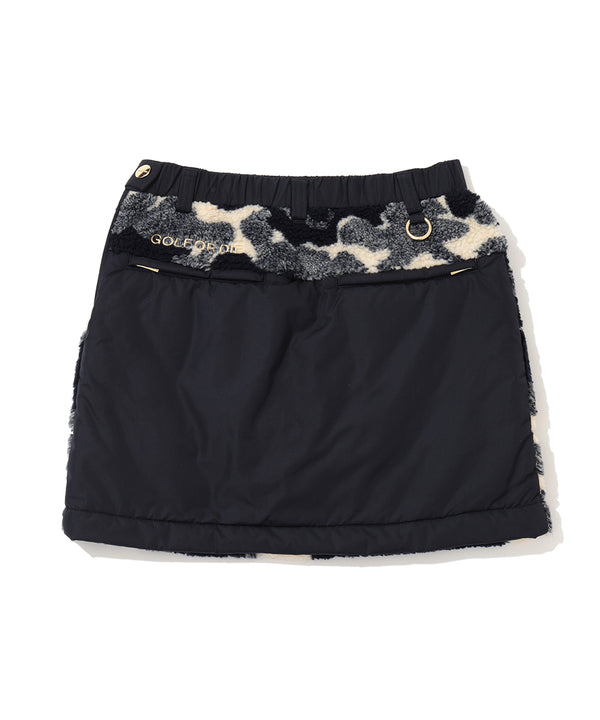 Mercury Camo Boa fleece Skirt | WOMEN