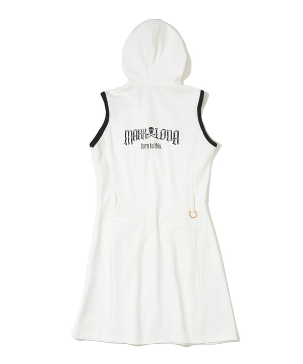 Fractur Crystal Hooded Dress | WOMEN