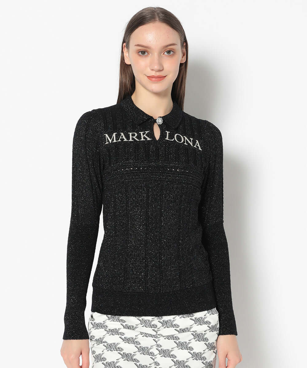Fascine Sparkle Knit Polo | WOMEN