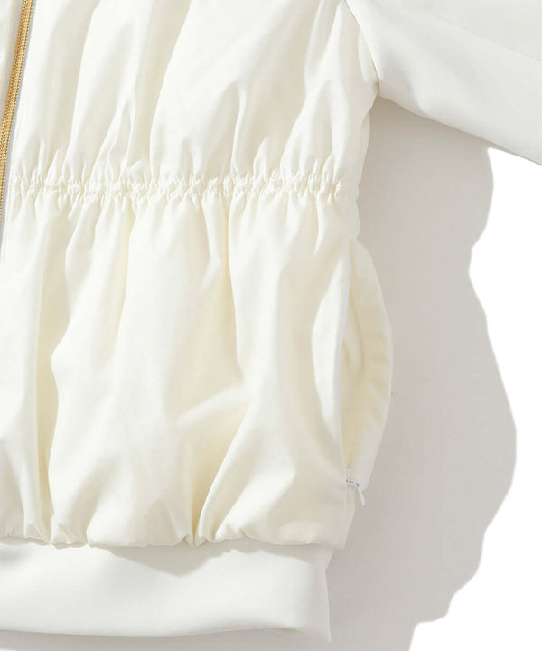 Lidi Shirred Insulated Zip-Up Jacket | WOMEN