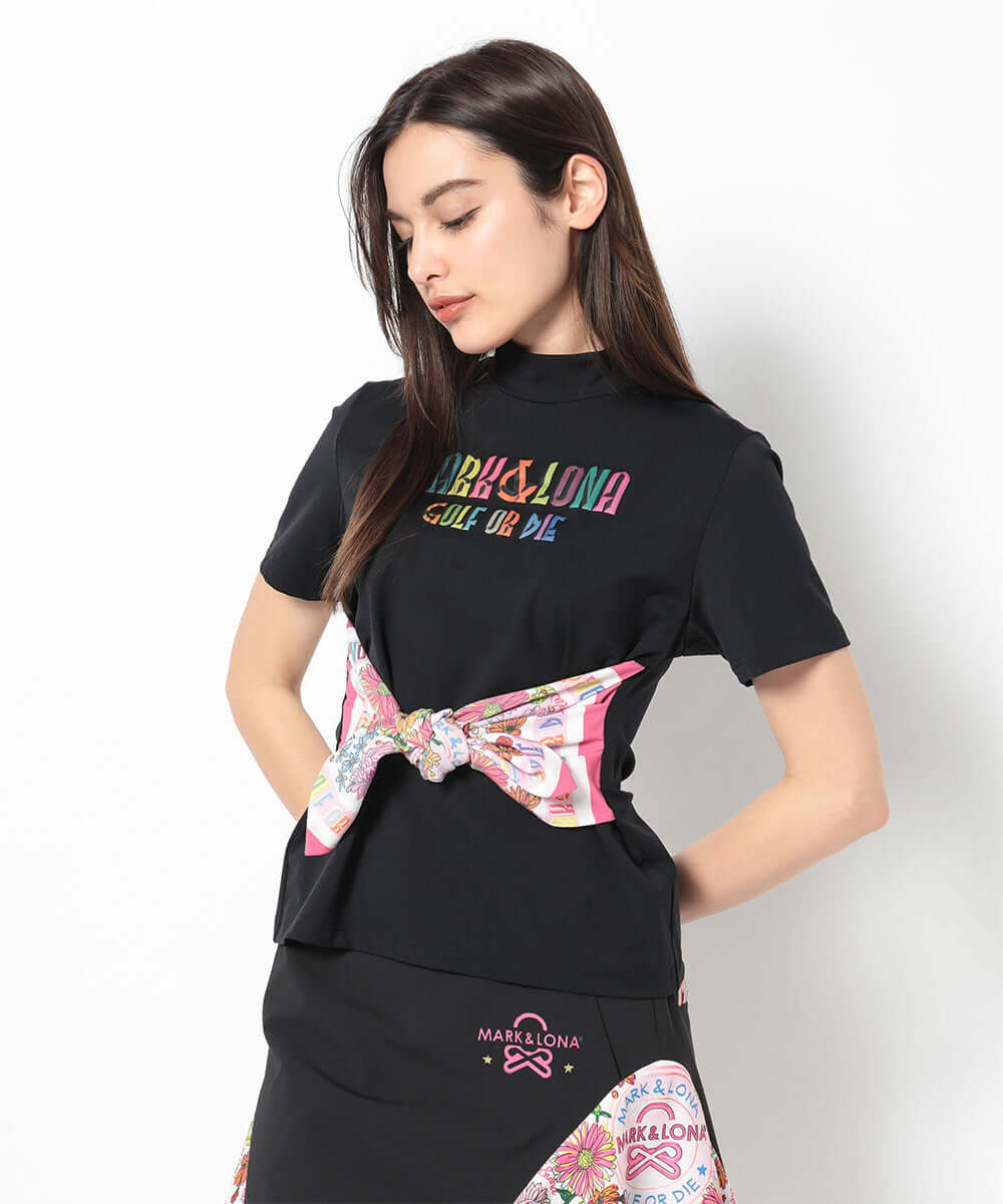 Valentina Scalf Mock Neck Tee | WOMEN