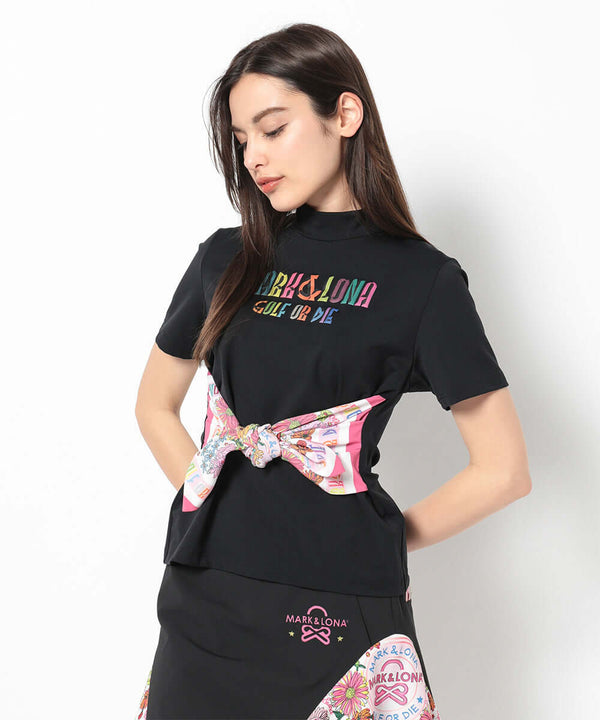 Valentina Scalf Mock Neck Tee | WOMEN