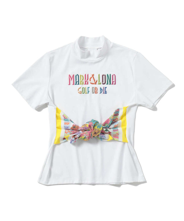 Valentina Scalf Mock Neck Tee | WOMEN