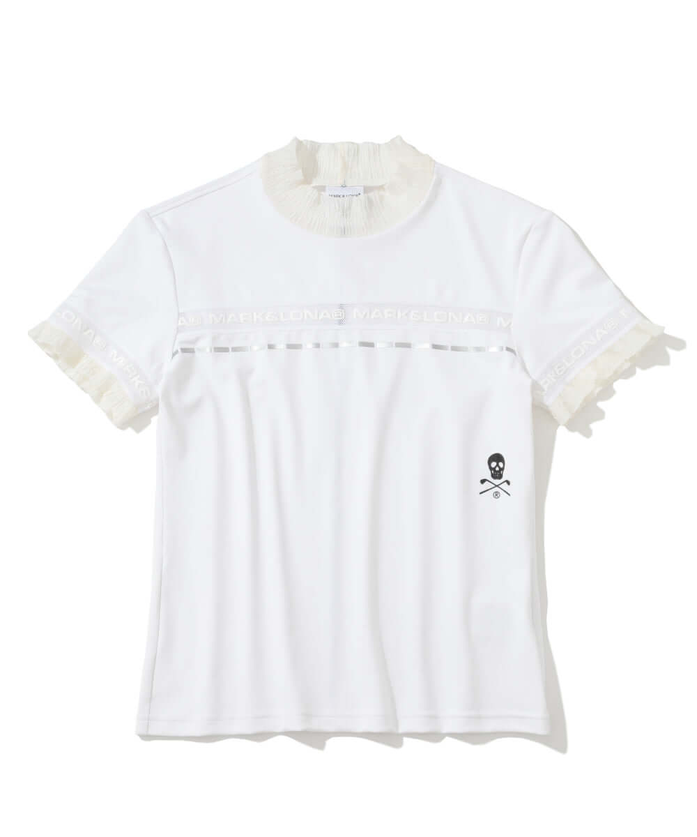 Trans Camo Shirring Mock | WOMEN