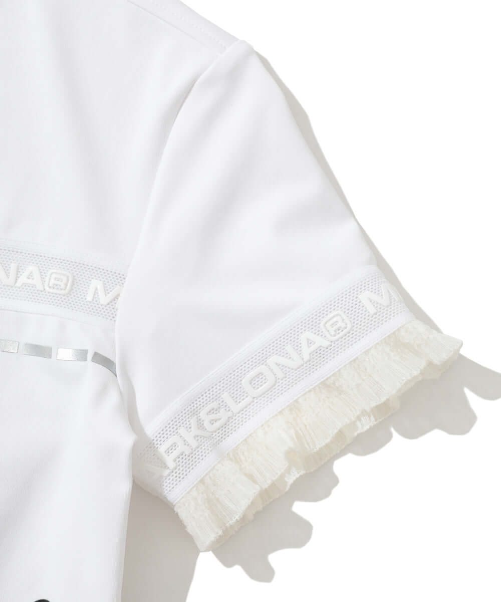 Trans Camo Shirring Mock | WOMEN