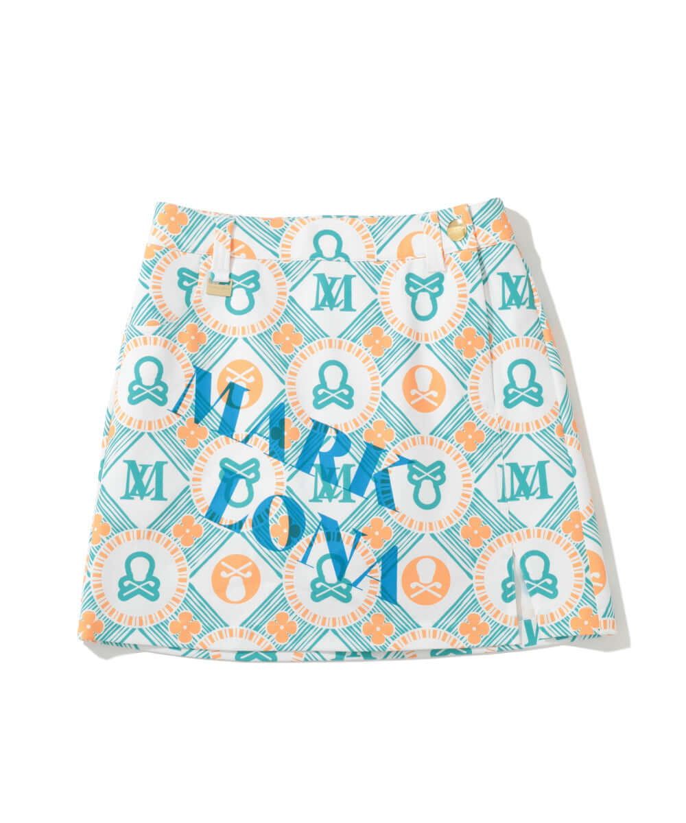Aura Monogram Trapeze Skirt | WOMEN