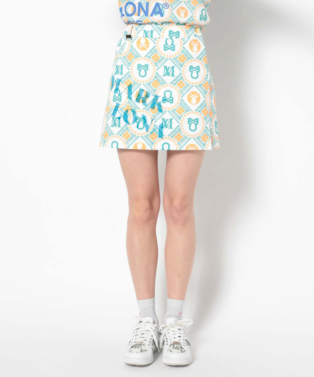 Aura Monogram Trapeze Skirt | WOMEN