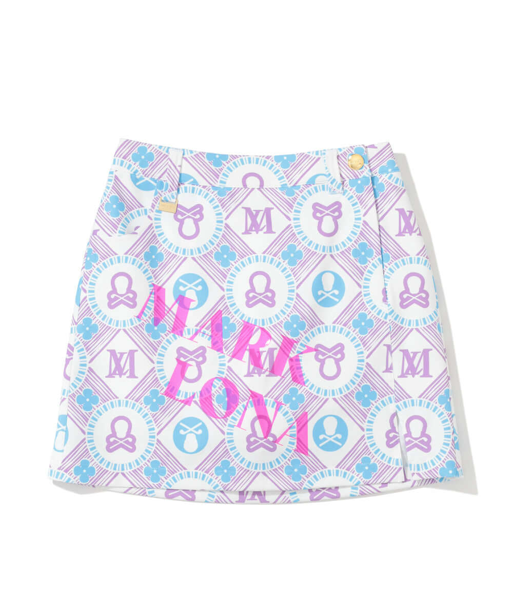 Aura Monogram Trapeze Skirt | WOMEN
