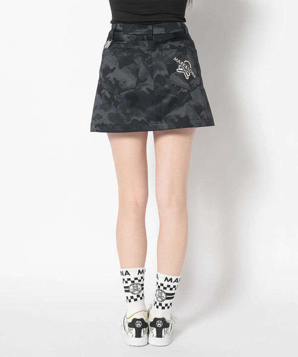 Gauge Camouflage Trapeze Skirt | WOMEN
