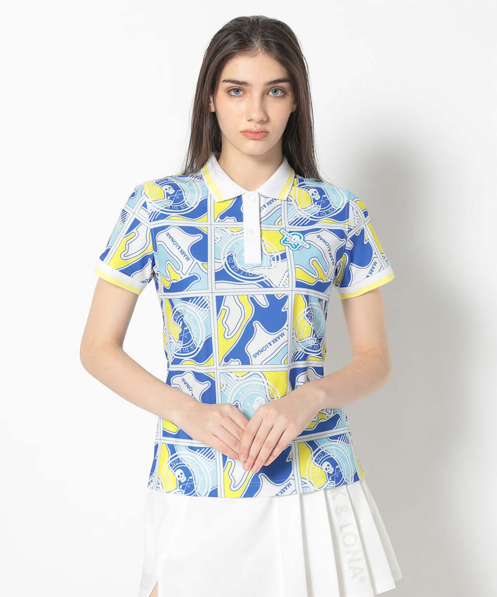 Gauge Block Pattern Polo | WOMEN