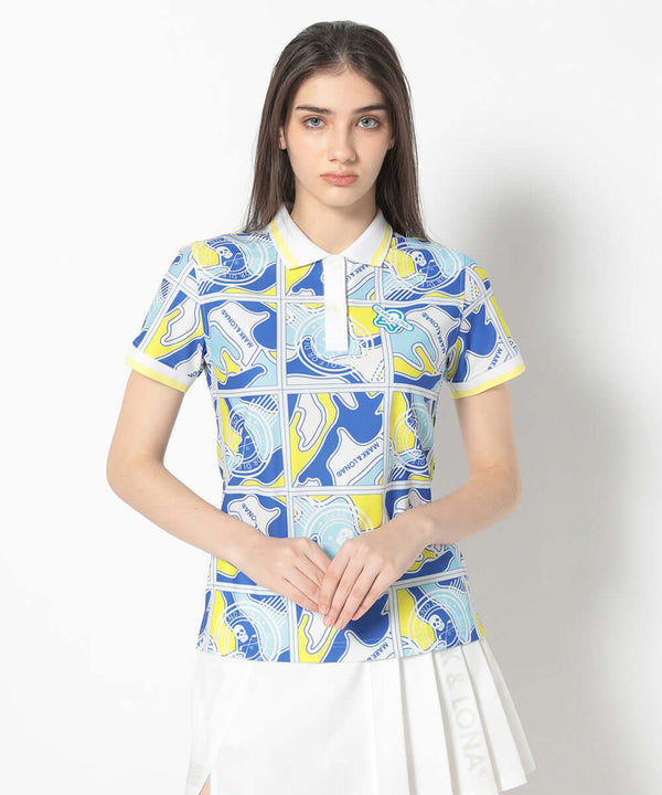 Gauge Block Pattern Polo | WOMEN