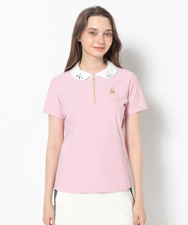 Noble Swarovski Zip Polo | WOMEN