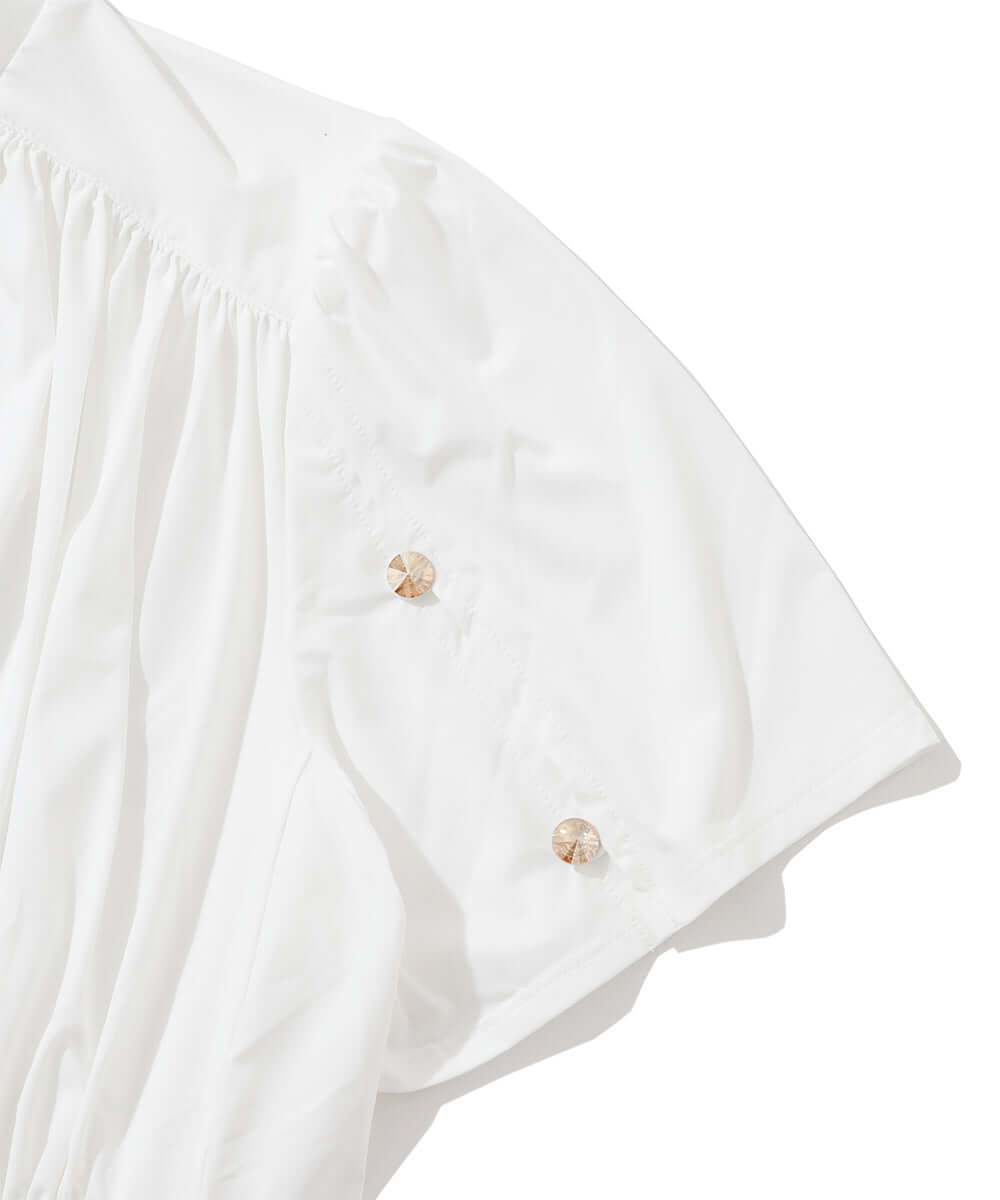 Aura Drape Mock Shirt | WOMEN