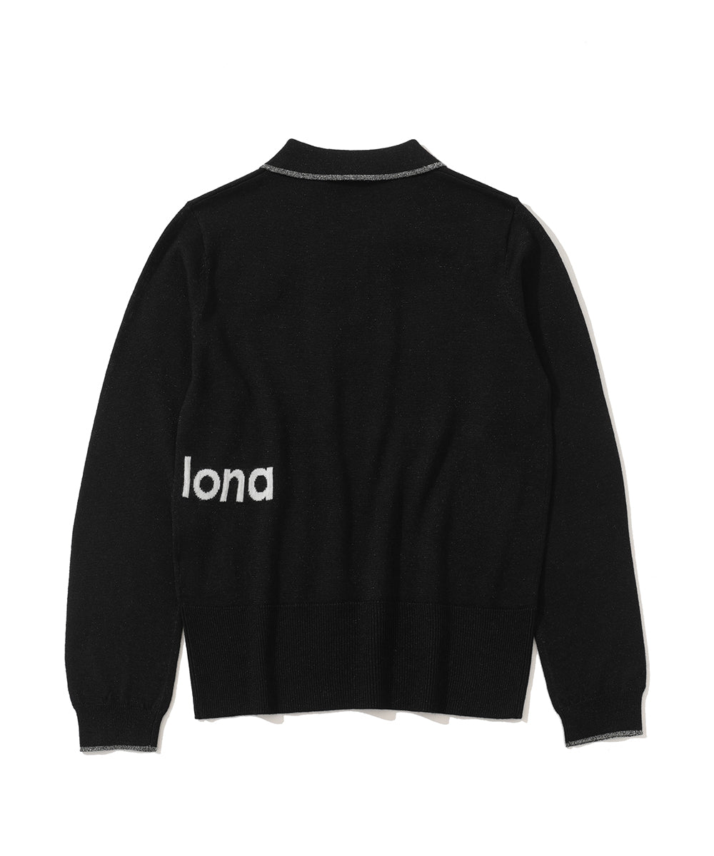 Celestial Sparkle Knit Polo | WOMEN