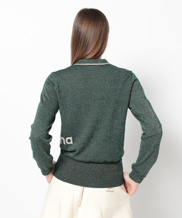 Celestial Sparkle Knit Polo | WOMEN