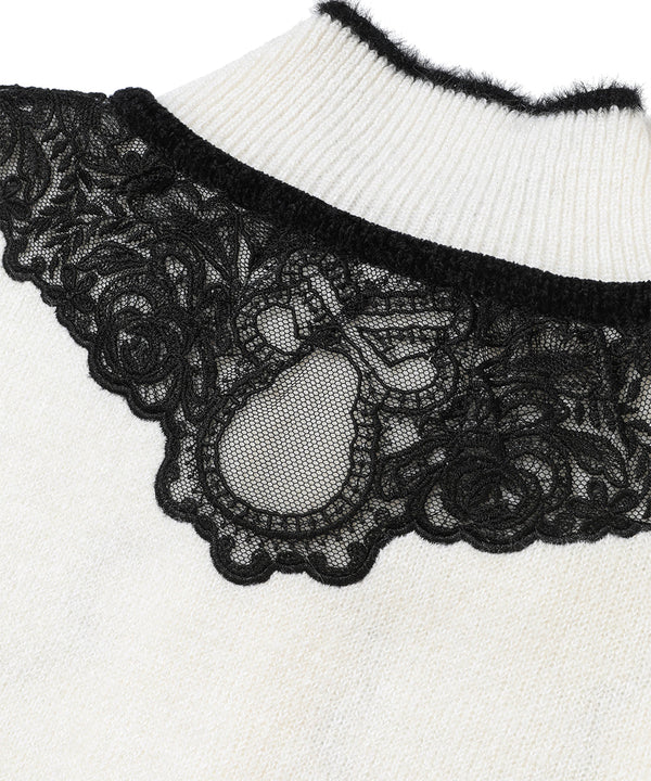 Sylph Skully Lace Mohair Knit | WOMEN