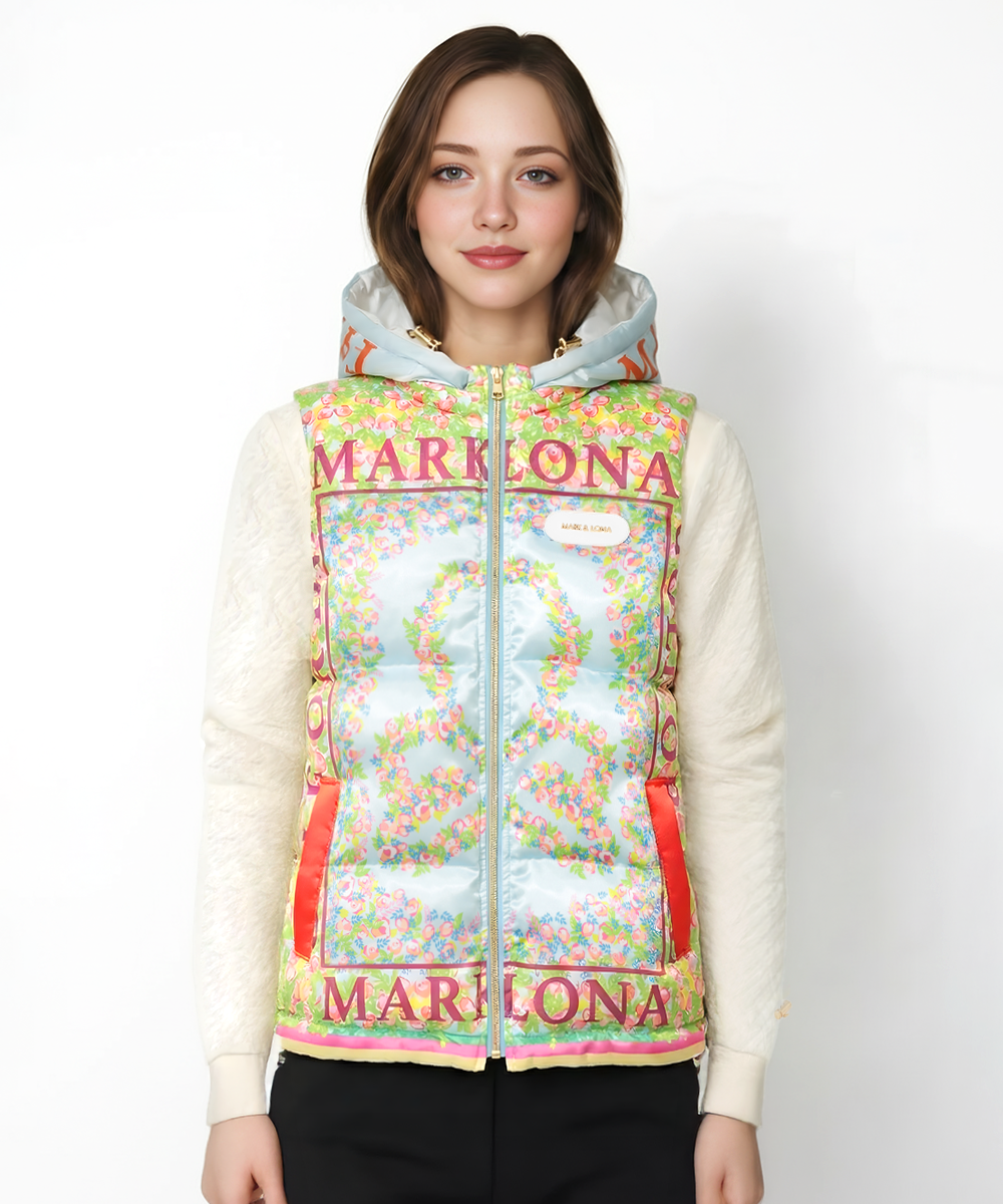 【限定店舗】Floral Mirage Reversible Down Vest | WOMEN