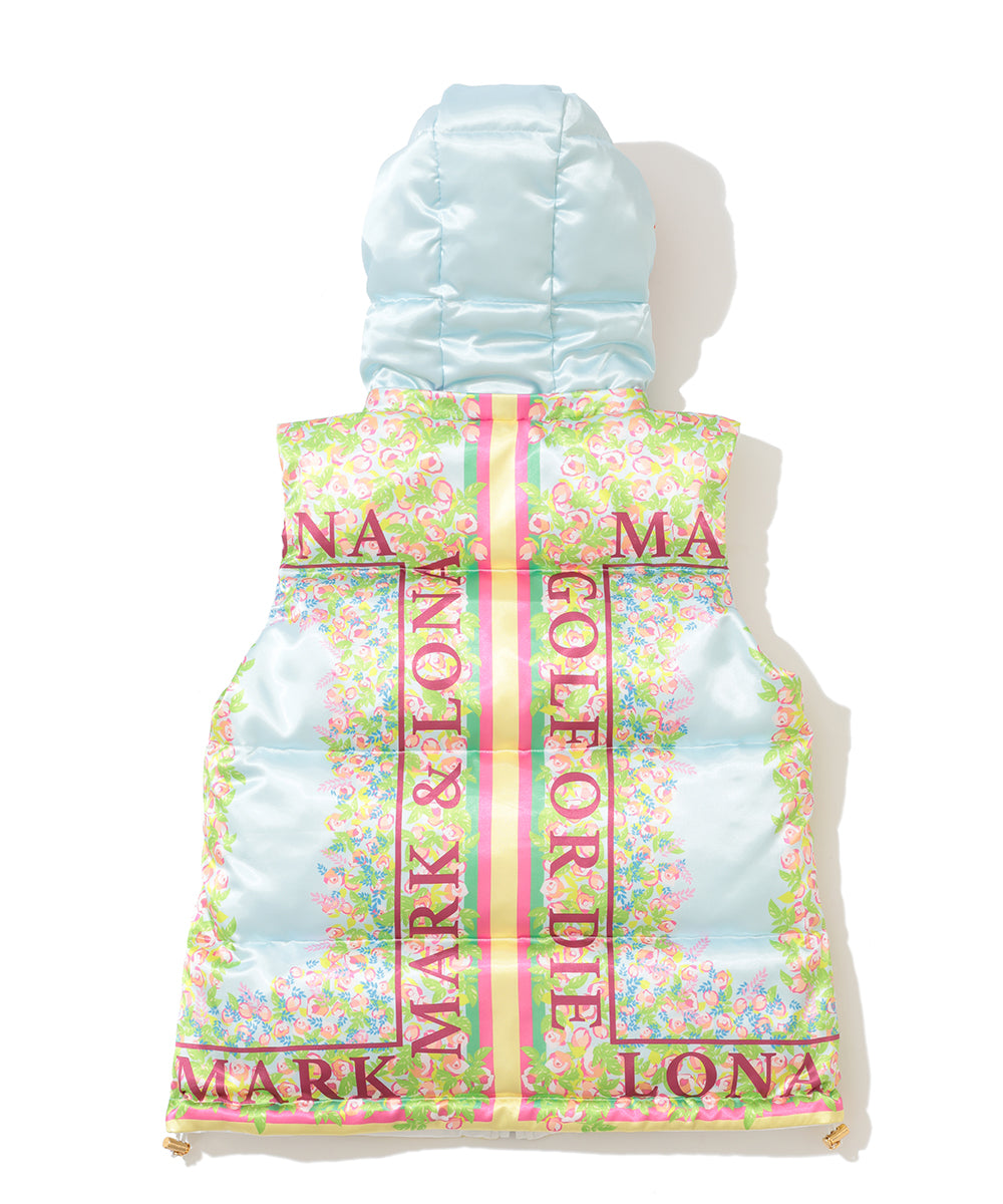 【限定店舗】Floral Mirage Reversible Down Vest | WOMEN