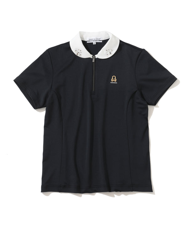 Noble Swarovski Zip Polo | WOMEN