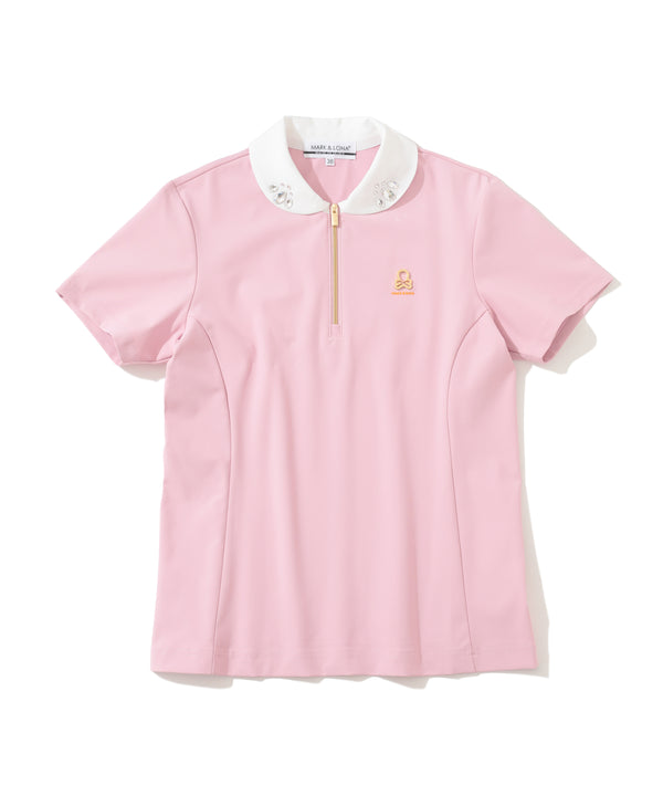 Noble Swarovski Zip Polo | WOMEN