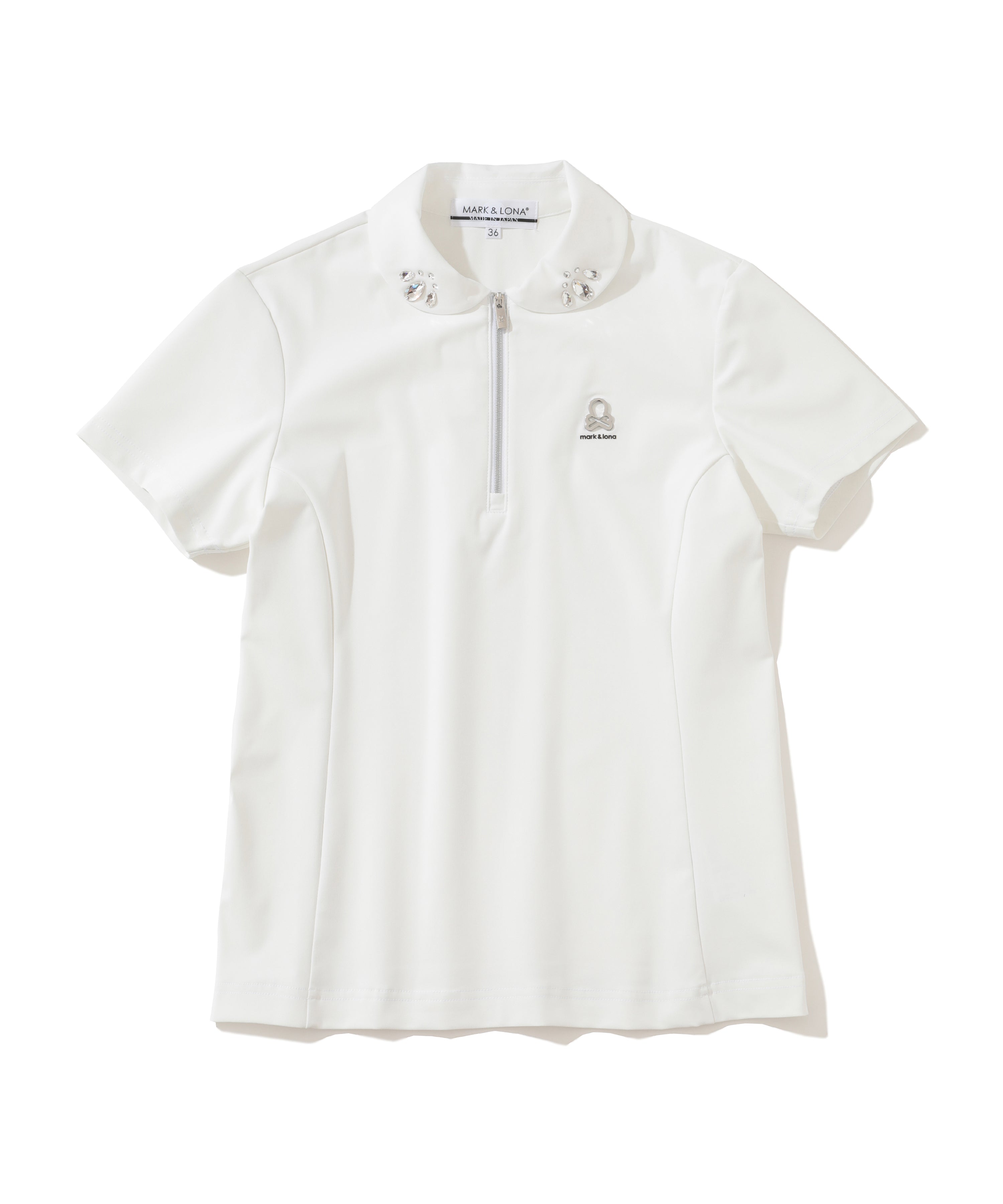 Noble Swarovski Zip Polo | WOMEN