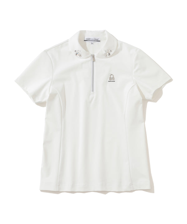 Noble Swarovski Zip Polo | WOMEN