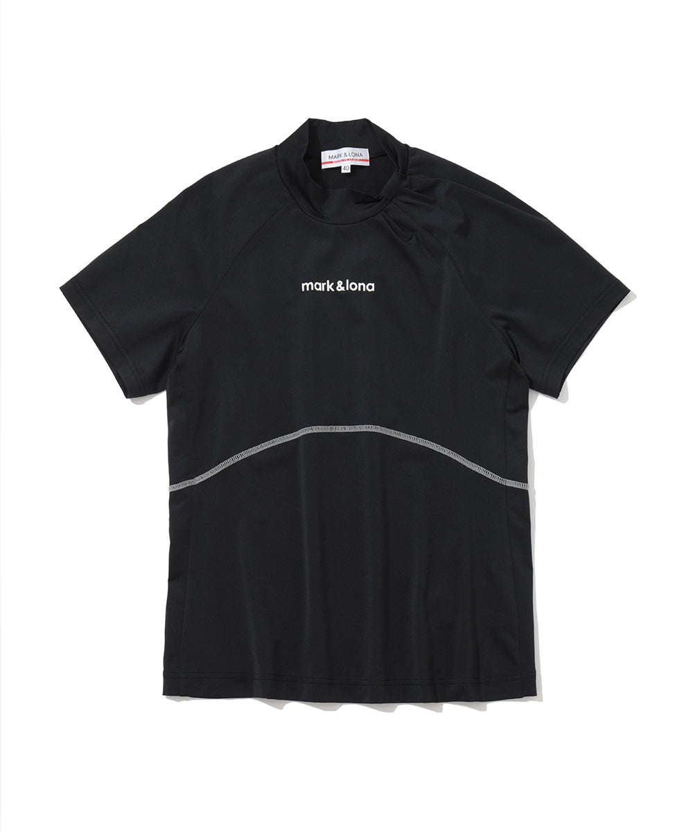 Twist Neck Mock Tee | WOMEN