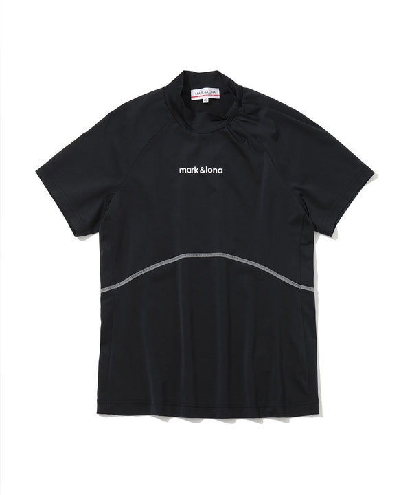 Twist Neck Mock Tee | WOMEN