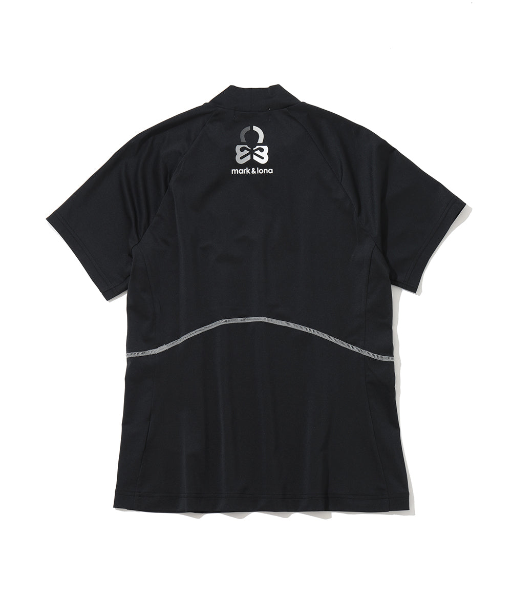 Twist Neck Mock Tee | WOMEN