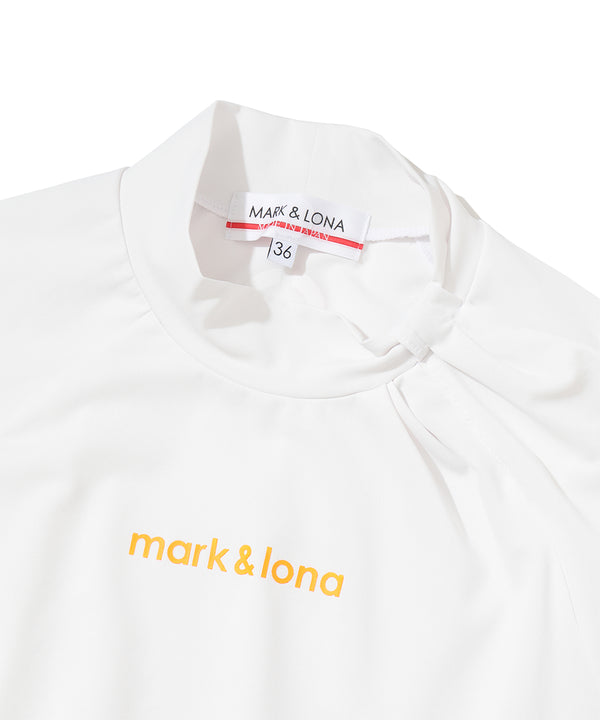 Twist Neck Mock Tee | WOMEN