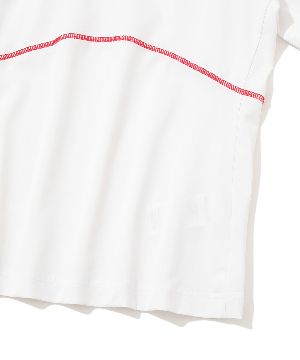 Twist Neck Mock Tee | WOMEN