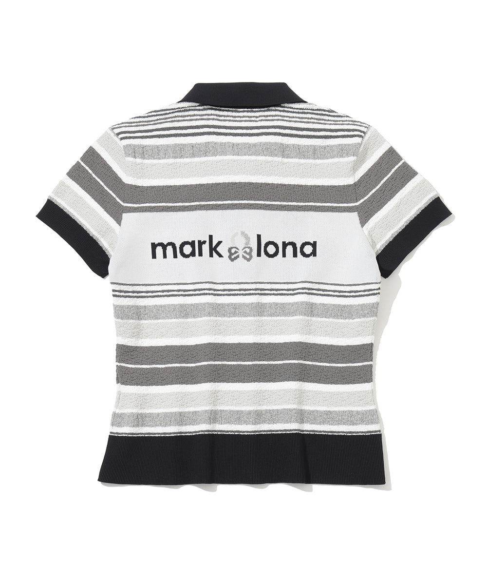 Varese Border Knit Polo | WOMEN