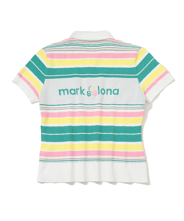 Varese Border Knit Polo | WOMEN