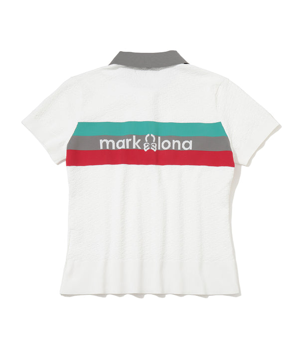 Varese Border Knit Polo | WOMEN