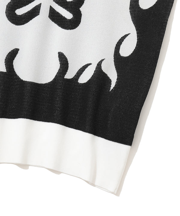 Duel Hooded Knit Mesh Vest | WOMEN