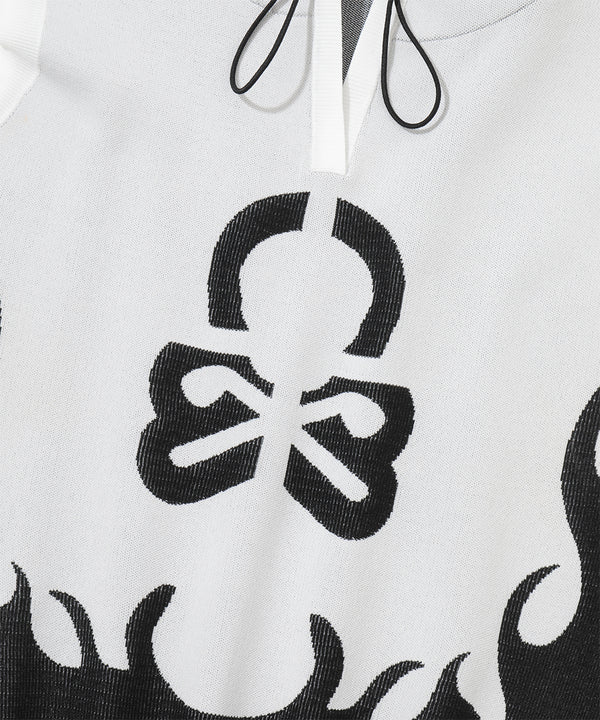 Duel Hooded Knit Mesh Vest | WOMEN