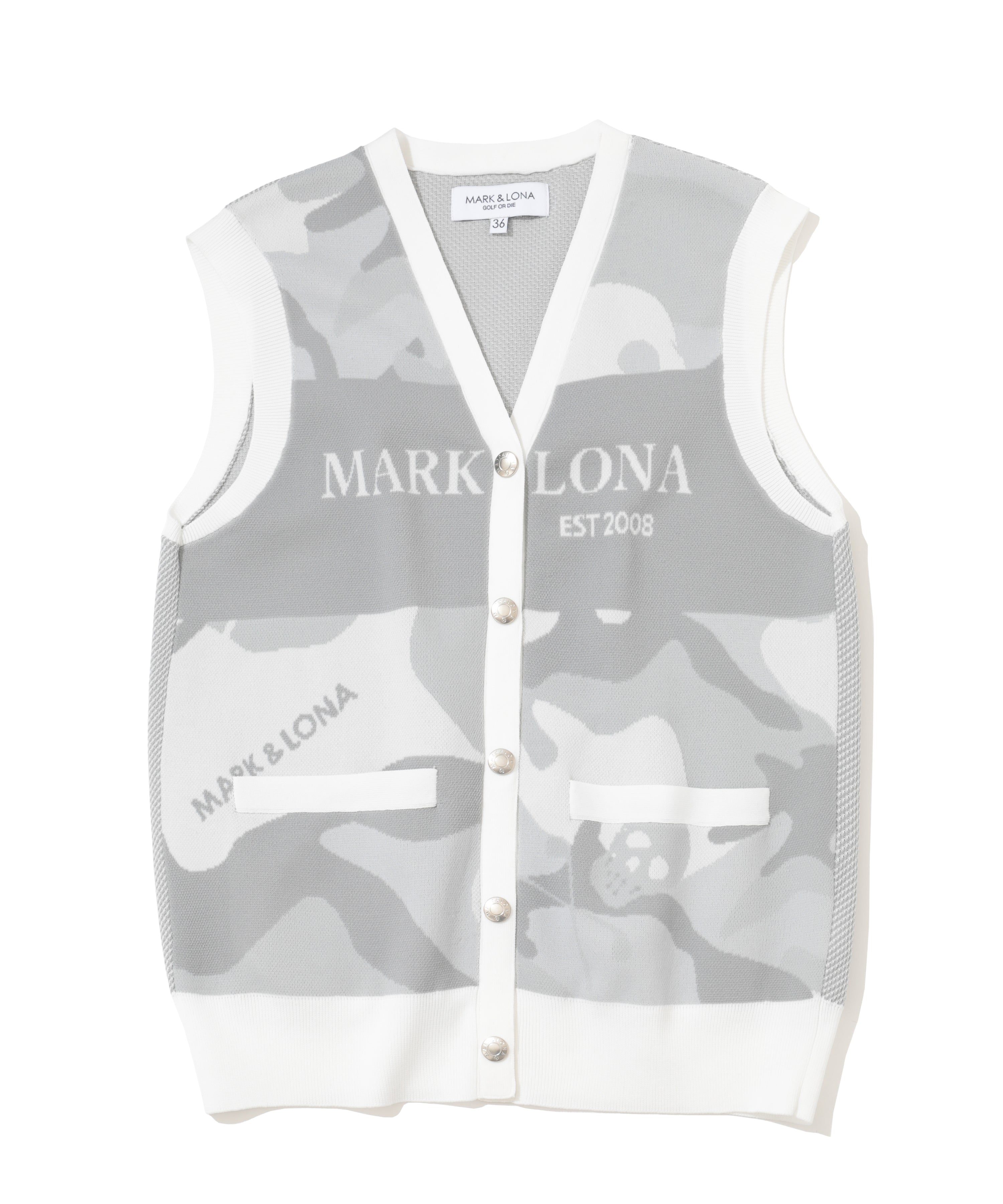 Gauge Camouflage Knit Vest | WOMEN