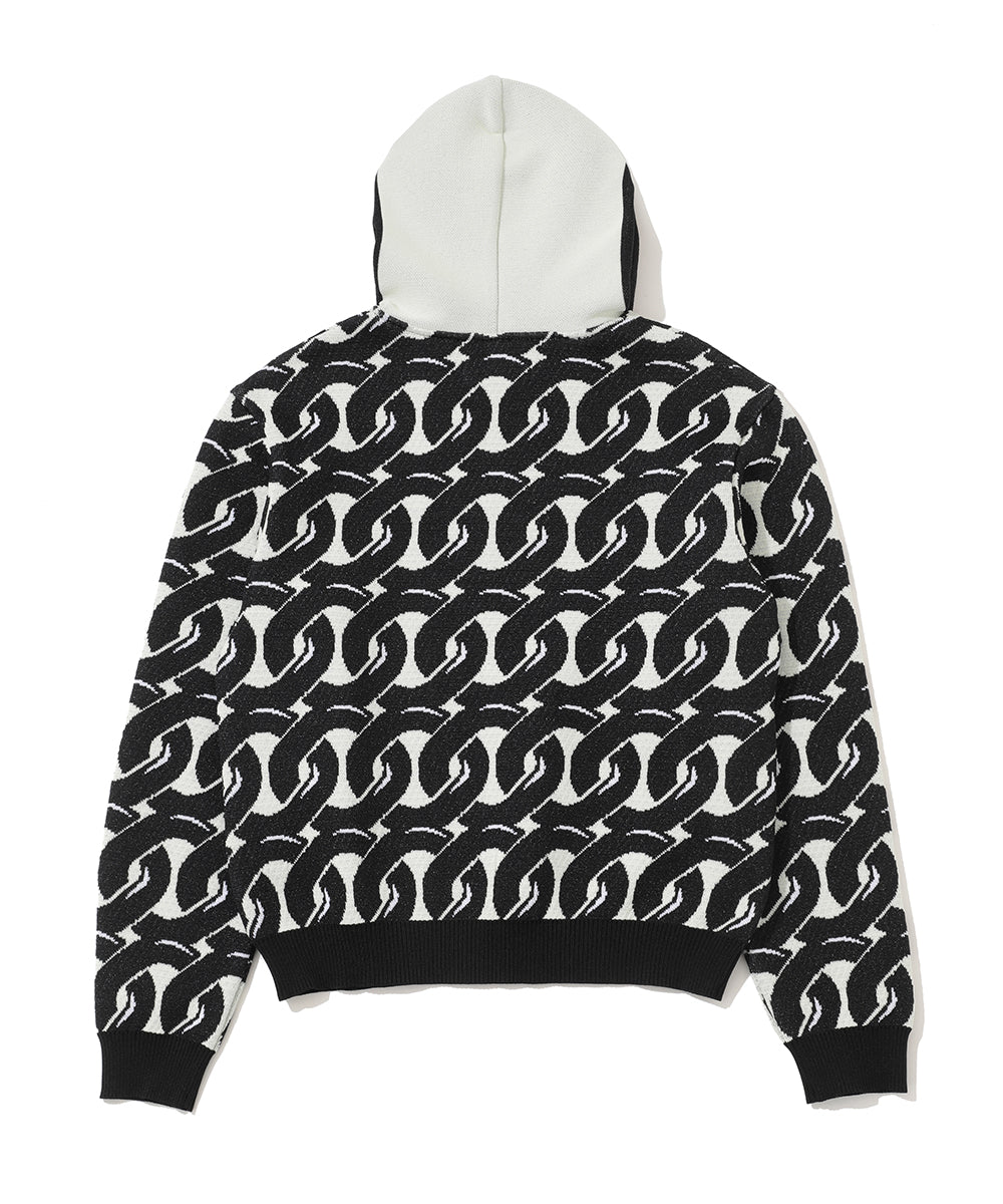 Noah Jacquard Knit Hoodie | WOMEN
