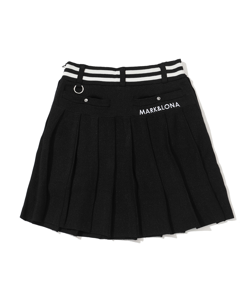 Luminous Pleated Knit Skirt | WOMEN