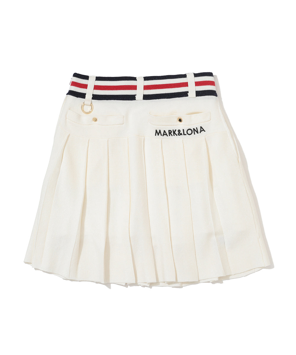 Luminous Pleated Knit Skirt | WOMEN