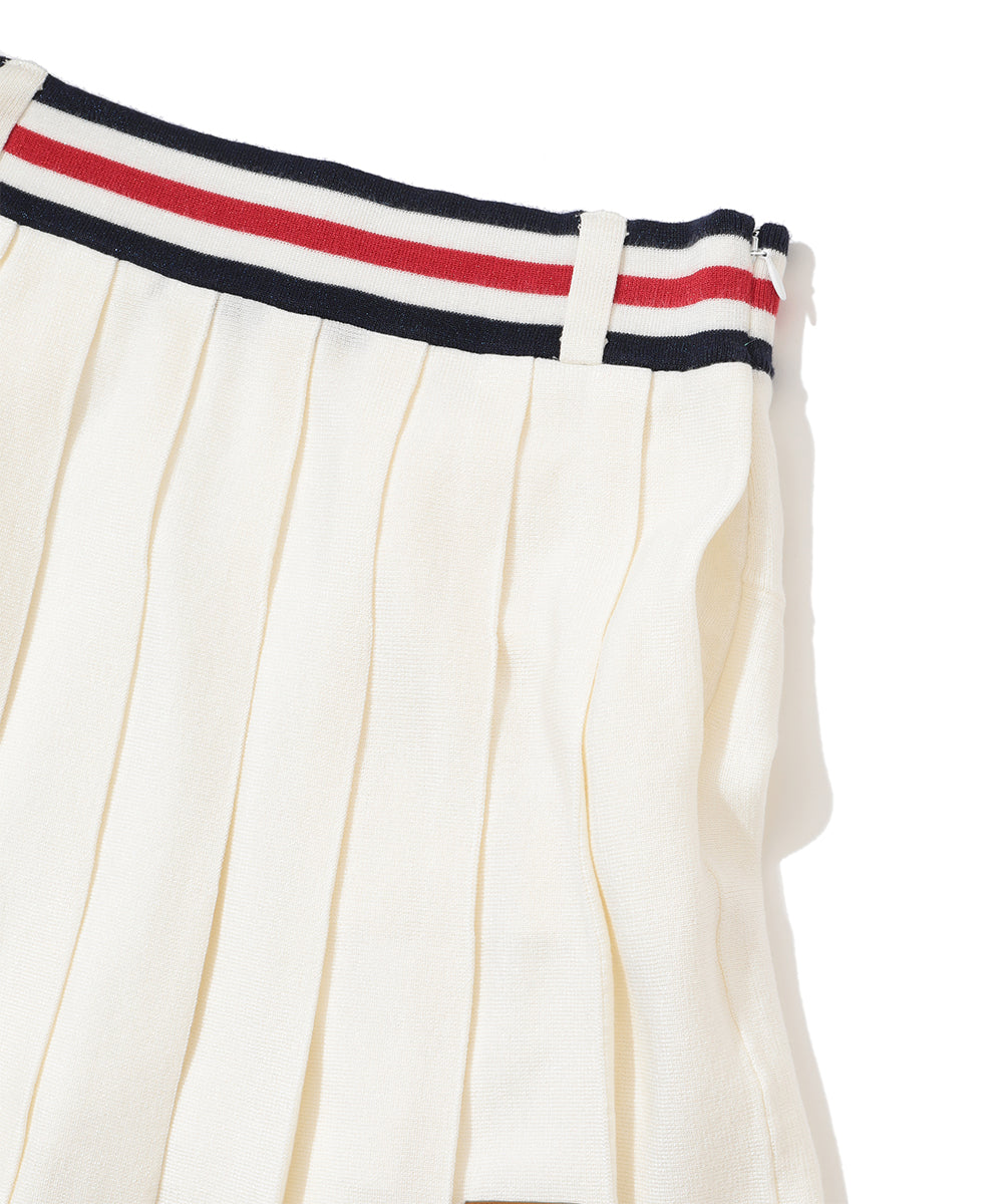 Luminous Pleated Knit Skirt | WOMEN