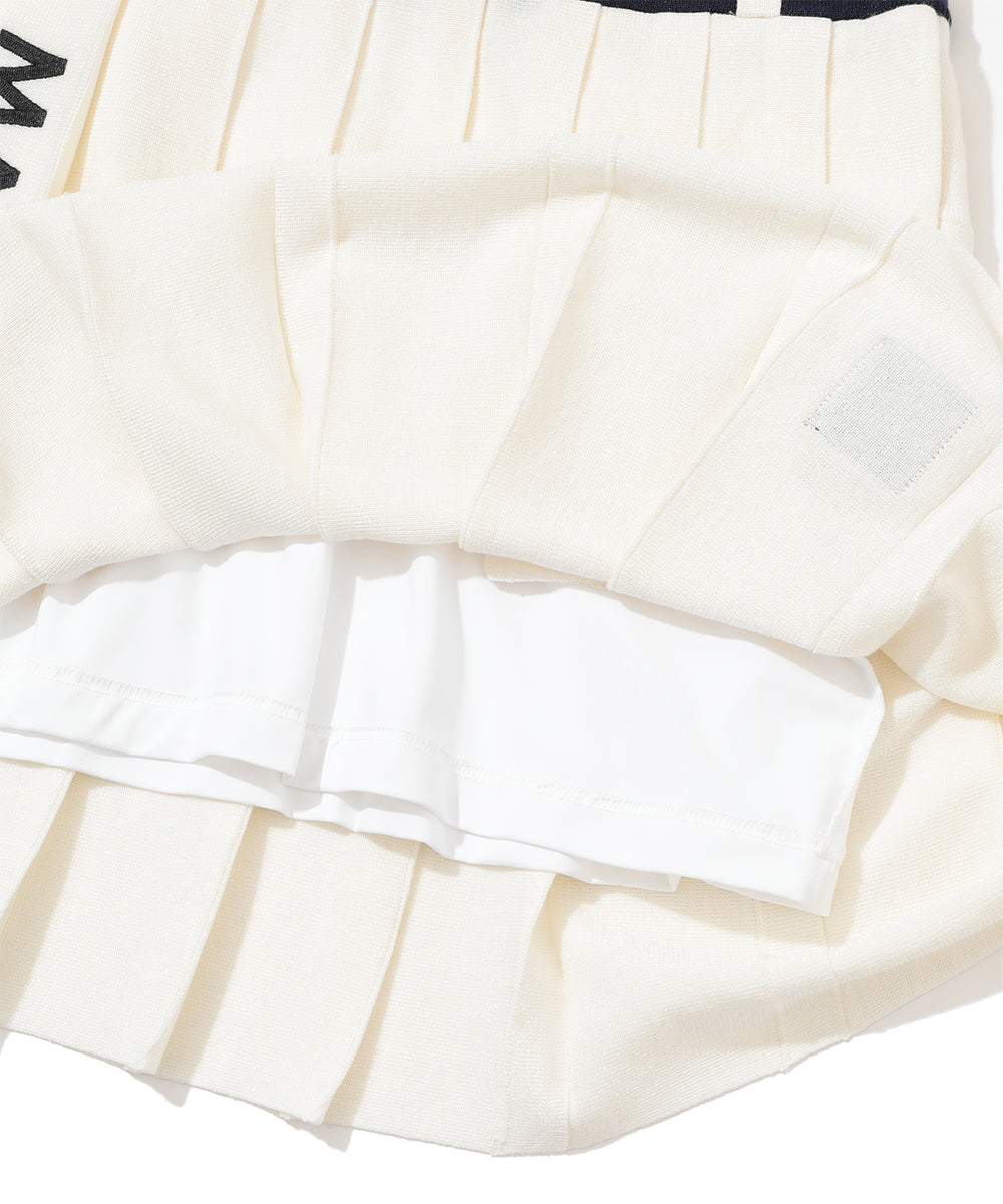 Luminous Pleated Knit Skirt | WOMEN