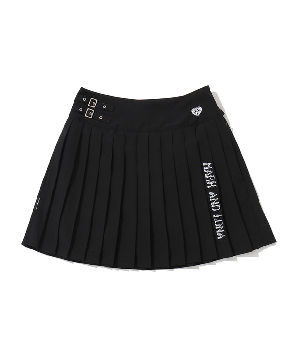 Duel Belt Pleated Skirt | WOMEN