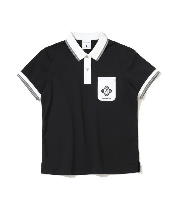 Stela Patch Pocket Stretch Piqué Polo | WOMEN