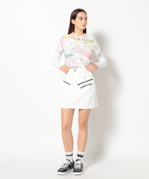 モデル:身長174cm,バスト77cm,ウエスト60cm,ヒップ88cm, 着用サイズM