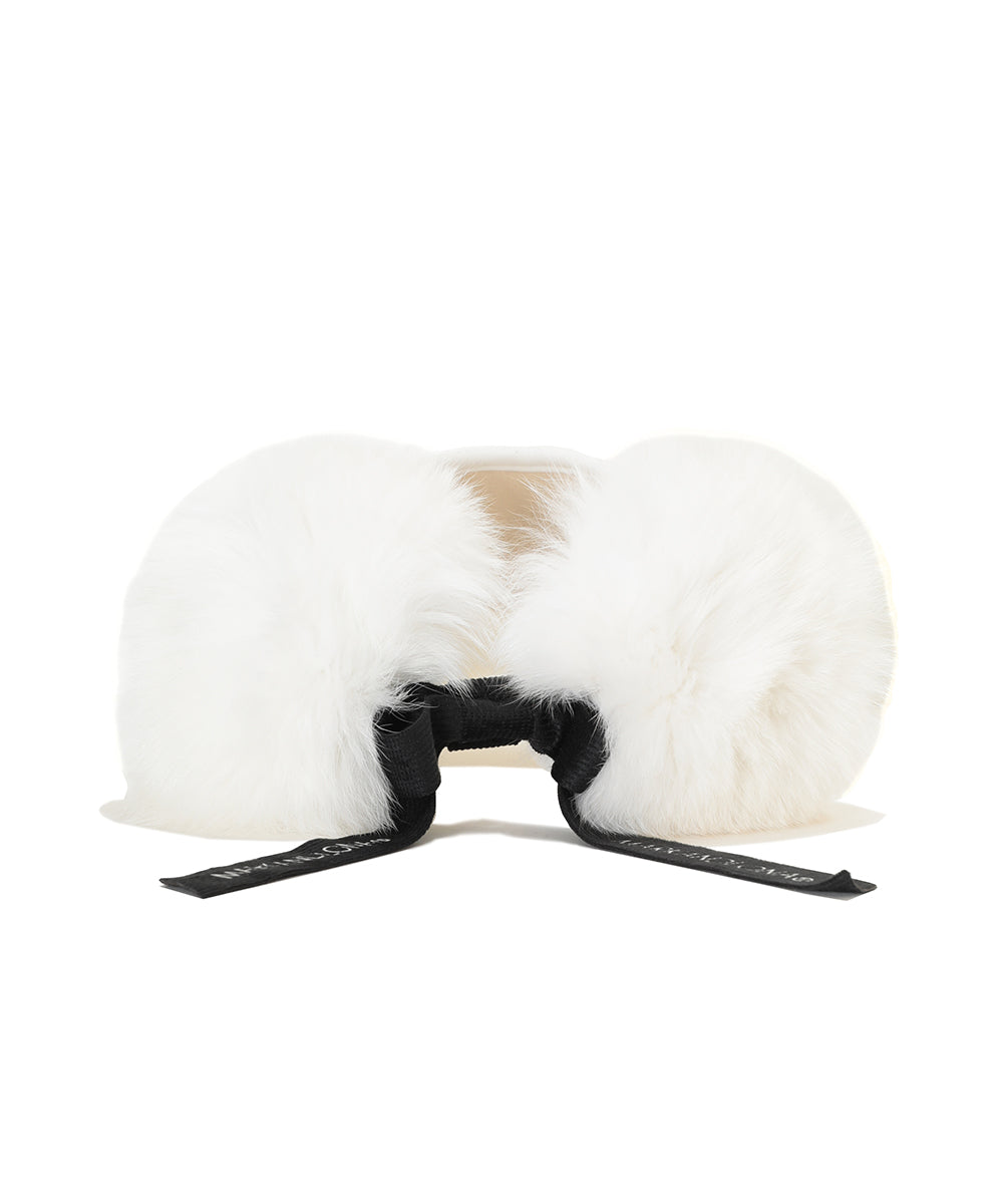 Nena Faux Fur Knit Visor | WOMEN